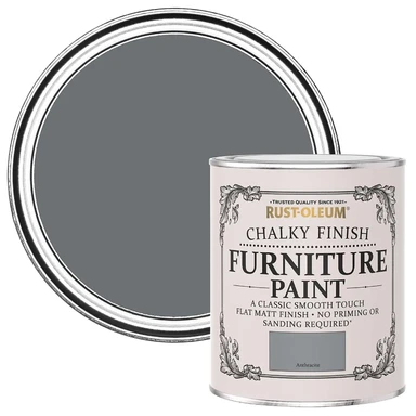 RUST-OLEUM CHALKY FURNITURE PAINT ANTHRACITE 750ML