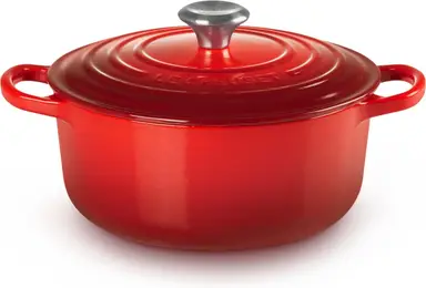 Le Creuset signature gietijzeren braadpan - 22 cm, kersenrood