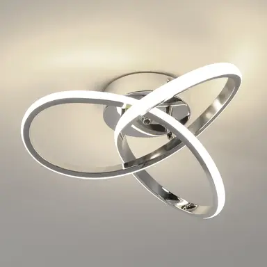 Goeco Dimmbares LED-Deckenlicht 40W Ø40CM 4500LM 3000K-6000K Fernbedienung Schwarz für Schlafzimmer Küche Flur