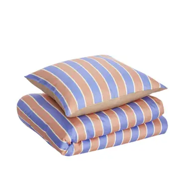 Solace Linge de lit 60 x 63 cm / 140 x 200 cm - Bleu/Orange