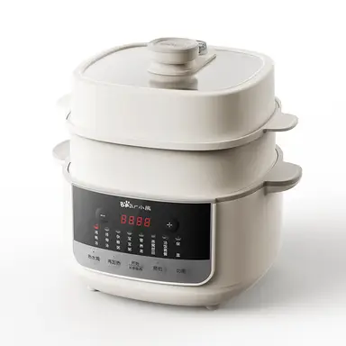 Bear DDZ-J25G2 4,1 Liter elektrischer Slow Cooker, Wasserbad-Schmorherd, multifunktionaler Suppenkocher, Dampf- & Schmorherd mit Mikrodrucktechnologie