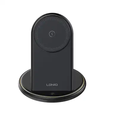 LDNIO 5 in 1 Wireless Charger Stand - Black