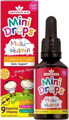 Natures Aid Mini Daily Wellness Support Drops Multivitamin for Babies & Kids - 50ml