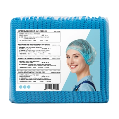 YIJINCHAN Disposable Hair Ties, Blue (100 Pieces/Package)