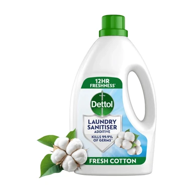 Dettol Laundry Cleanser, Fresh Cotton, 2.5l