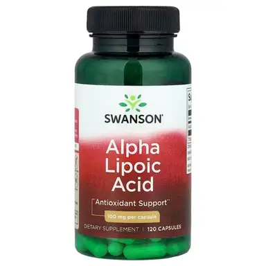 Swanson Alpha Lipoic Acid Antioxidant 100mg Daily Wellness Support Capsules - 120 Capsules