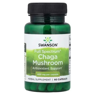 Swanson Full Spectrum Chaga Mushroom Immune 400mg Capsules - 60 Capsules