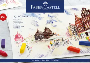 Faber-Castell Creative Studio Half-Stick Soft Pastels, Wallet of 72