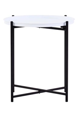 Interiors by Premier Trosa Side Table Round Black/White