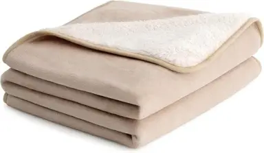 Lesure Wasserdichte Hundedecke für große Hunde, Outdoor-Hundedecke, Waschbare Hundedecke, Sofaschutz, Sherpa-Fleece-Katzendecke, Flauschig und weich, 152 x 127 cm, Cremefarbe
