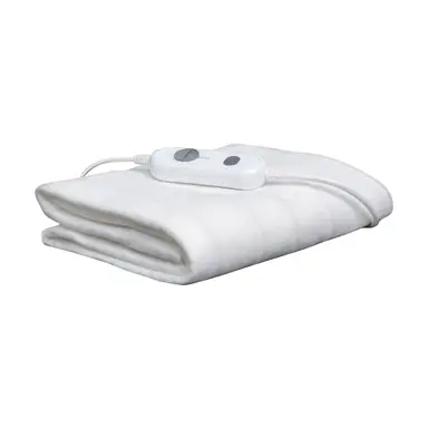 Daewoo Electric Heated Underblanket – Single Size, 40 W Power, 3 Heat Settings, Detachable Controller, Overheat Protection – 120 × 60 cm, White