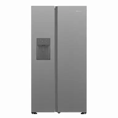Bauknecht SBS IW E90 Pearl Side-by-Side Kühl Gefrierkombination, 578 L, Inverter Kompressor, Wasser und Eiswürfel Abfüllautomat, Dual Cool Total No Frost, Fresh Shield, Elegant Fit [Energieeffizienzklasse E]