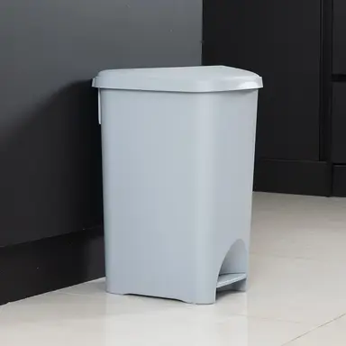 Addis Eco 100% Recycled Plastic Kitchen Pedal Bin, 40L - Light Grey