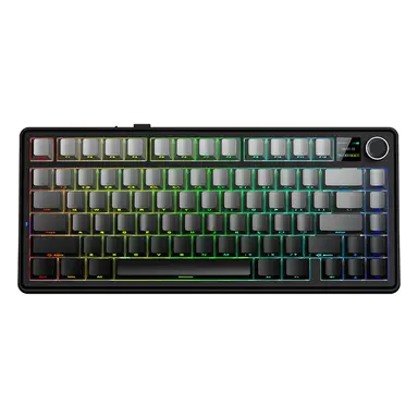 AULA  F75 MAX 75% Mechanical Wireless Keyboard, QWERTY US layout,  Tri-Mode(Wired/Bluetooth/2.4G)  - Gradient grey side-engraved keycaps/Reaper Switch