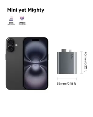 RayNeo HDMI Adapter for iPhone 14 & Earlier with Lightning/HDMI Devices, Built-in Battery & Charge and Play, Supports 1080P@120Hz, 4K@30Hz Video – Compatible with Air 3s / Air 2s / Air 2 XR Glasses