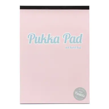 Pukka Pad A4 Pastel 160 Page Refill Pad, Pack of 3