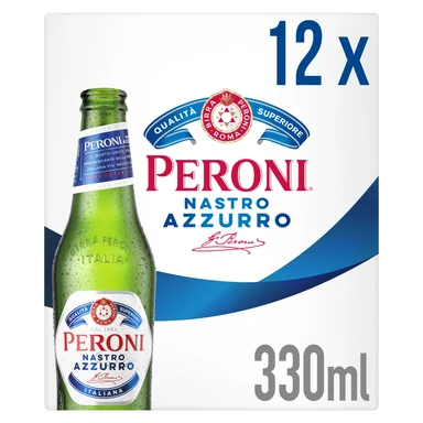 Peroni Nastro Azzuro Bottles 12 X 330ml (Abv 5%)