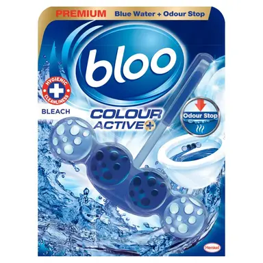 Bloo Colour Active Toilet Rim Block, + Bleach, Single Pack