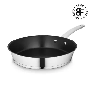 Good Food by Tower 30cm Frying Pan, Induction Compatible and Oven Safe, Stainless Steel