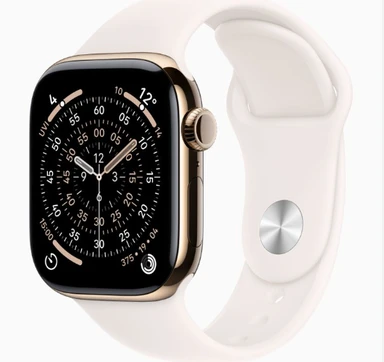 APPLE Watch Series 11 GPS + Cellular 42mm Gold Titanium Case with Light Blush Sport Band - M/L