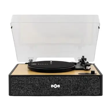 Maison de Marley Revolution Platine Vinyle Bluetooth - Tourne-Disque, Lecteur Vinyle 3 Vitesses, Matériaux Recyclés, Turntable Vinyles avec Couvercle, Installation Facile