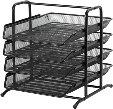 Senhoglb 4 Tier A4 Mesh in Tray，Black, New Year Sale , Top gift picks