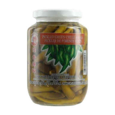 Cock Brand Thaise Groene Chili in Azijn 454g