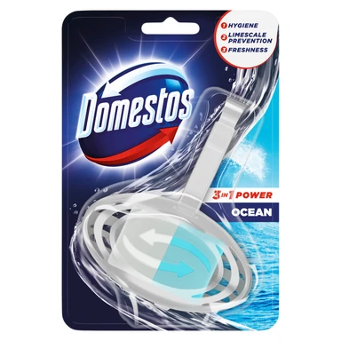 Domestos 3in1 Power Toilet Rim Block, Ocean, Single Pack