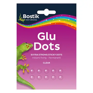 Bostik Permanent Extra Strong Glu Dots 64 Dots, Pack of 12
