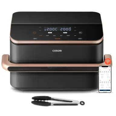 COSORI Dual Basket Twinfry Chef Edition Freidora de Aire WiFi 10L + Tenacilla de Silicona