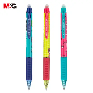M&G So Many Cats Erasable Gel Pens, 6 Pack Erasable Pen Fine Point 0.5mm, Crystal Blue Retractable Erasable Gel Ink Pen with Comfort Grip, Make Mistakes Disappear for Drawing Writing Planner and Crossword Puzzles