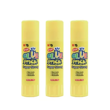 M&G Glue Sticks, 3 Pack 15 g High Viscosity Glue Sticks, Strong Adhesive Glue for Paper, School, Office, and Craft Supplies