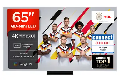TCL 65Q7C QLED Mini LED Fernseher, 65 Zoll, 4K HDR Premium, Dolby Vision IQ & Atmos, Smart TV mit Google TV, Bang & Olufsen 6.2.2 Sound, 144Hz VRR, AMD FreeSync Premium Pro, HDMI 2.1, AirPlay 2, Alexa, IMAX Enhanced