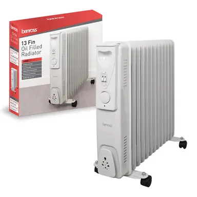 Benross 46770 13 Fin Oil Filled Radiator – White, 2500W