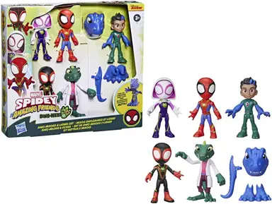 Spidey & His Amazing Friends Dino Webs Heroes & Lizard Figure Set
