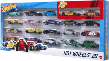 Hot Wheels 20 auto pack - 1:64 schaal, metaal