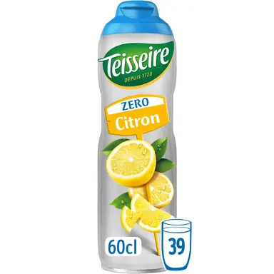 Teisseire Sirop de citron zéro sucre - 60 cl