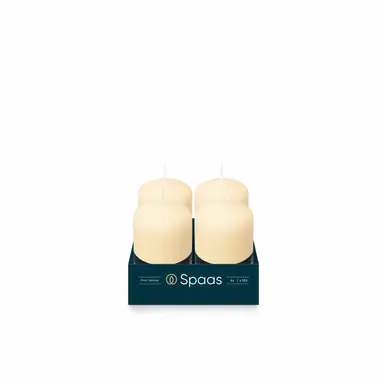 Spaas Pillar Candle Unscented Ivory D:5xH:8cm 4pcs