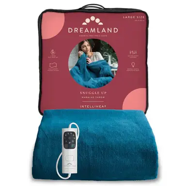 Dreamland Snuggle Up Warming Throw-Teal 120X160cm