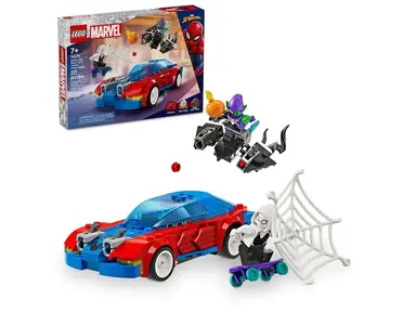LEGO Marvel 76279 Coffret Voiture de Course Spider‑Man avec Venom & Bouffon Ver