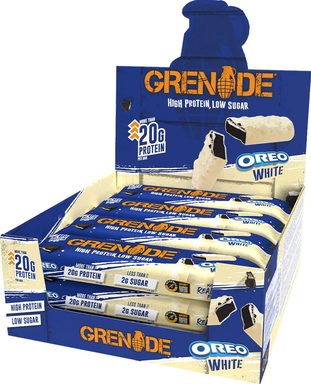 Grenade High Protein, Low Sugar Riegel White Oreo 12 x 60g