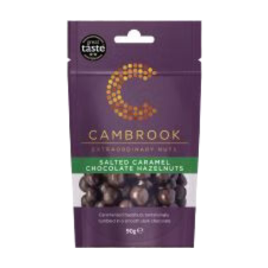 Cambrook - Salted Caramel Dark Chocolate Hazelnuts - 90g