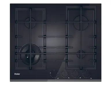 Haier HAVG6BF4TBPB Series 4 60cm Gas on Glass Hob with Preci Flame - Black