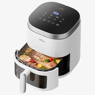 Friteuse à Air Bear QZG-F15E3 5L avec Écran Tactile Intelligent, Panier Antiadhésif et Compatible Lave-Vaisselle