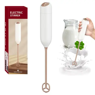 Cuisync Handheld Milk Frothers, Electric Milk Foam Maker with Stainless Steel Whisk,  Battery Operated, KJBQ-21J