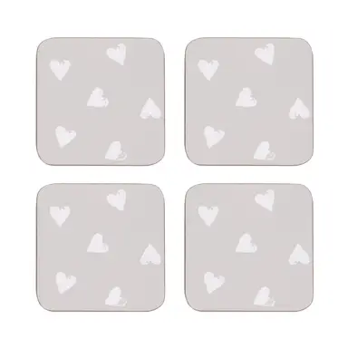 Sabichi Watercolour Hearts Set of 4 Placemats & Coasters