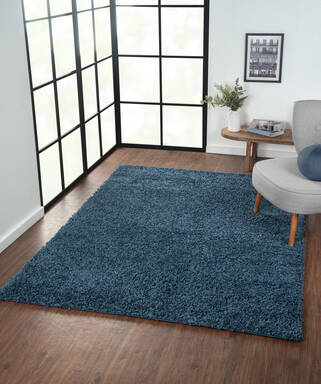 My Flair Teppich "My Shaggy" rechteckig dunkelblau 230 x 160 cm