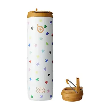 Bottle Bottle 700ml Stainless Steel Insulated Sports Water Bottle with Straw, Lid & Handle (Stellar Pop)