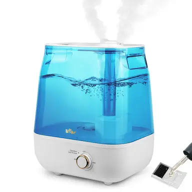 Bear 6 liter bovenvul-luchtbevochtiger, 28 dB ultrastil voor baby's en planten, 35 uur werktijd, met aromatherapielade, 360° draaibaar stoommondstuk, automatische uitschakeling