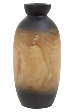 Fifty Five South Vase Arlo Ombre Wooden Natural Small